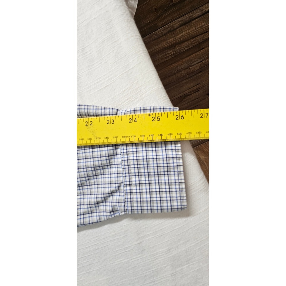 Polo Ralph Lauren Mens Large Blue Plaid Cotton Stretch Button Down Shirt L/S - Picture 4 of 7